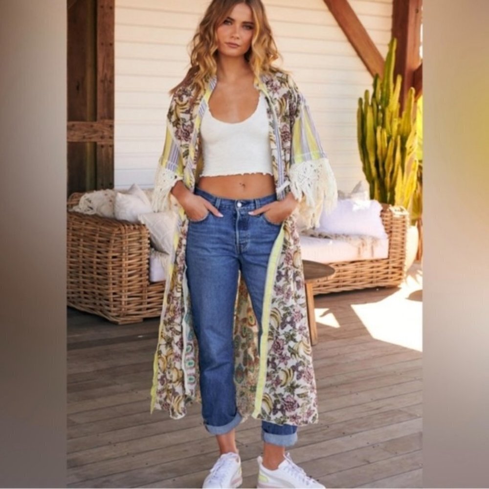 Free People Watching Waves Maxi Shirt s / m - Picture 9 of 14
